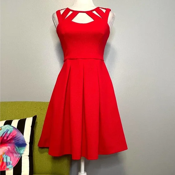 red cage dress Gray dress in a red cage Size 2, 4, 6, 8, 10 US Fashionable NEW High Quality